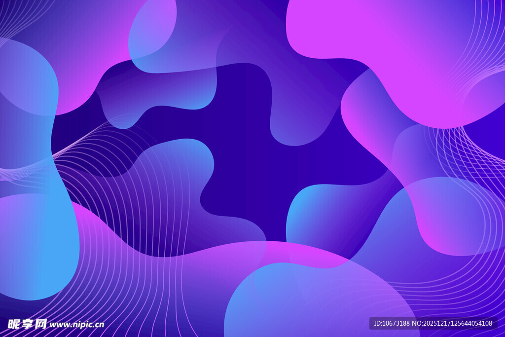 梦幻渐变流体抽象背景图