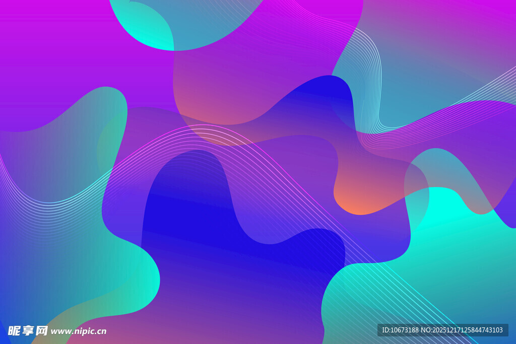 梦幻渐变流体抽象背景图