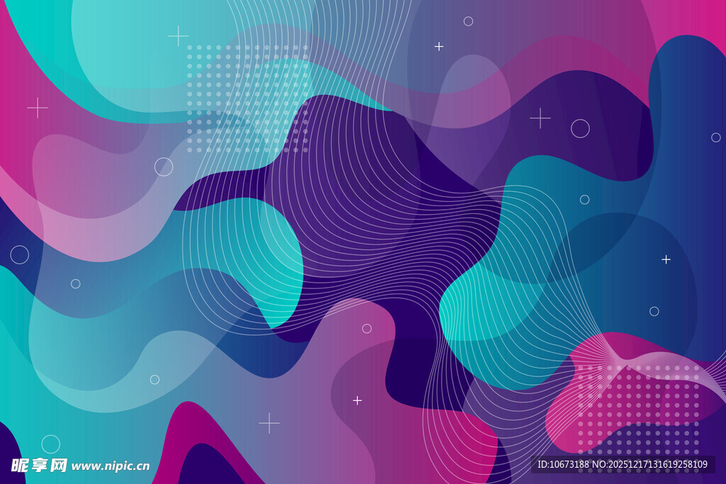 梦幻渐变流体抽象背景图