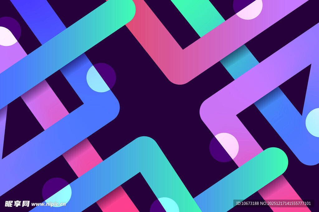 多彩几何交错图案背景
