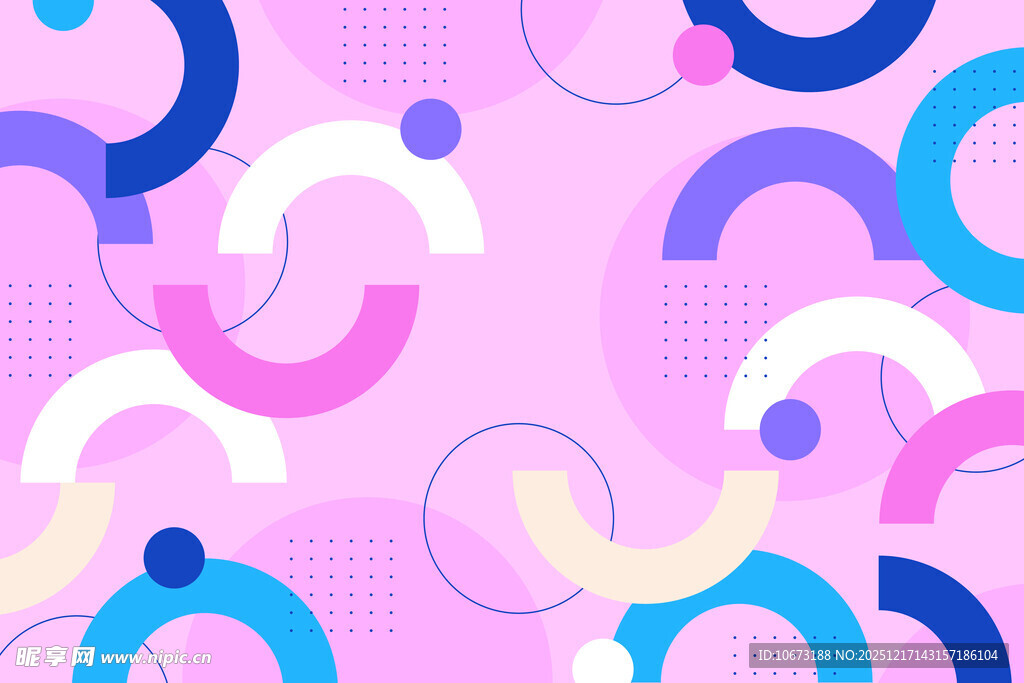 梦幻多彩几何图案背景