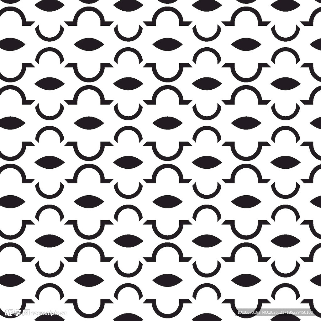 黑白几何图案无缝纹理