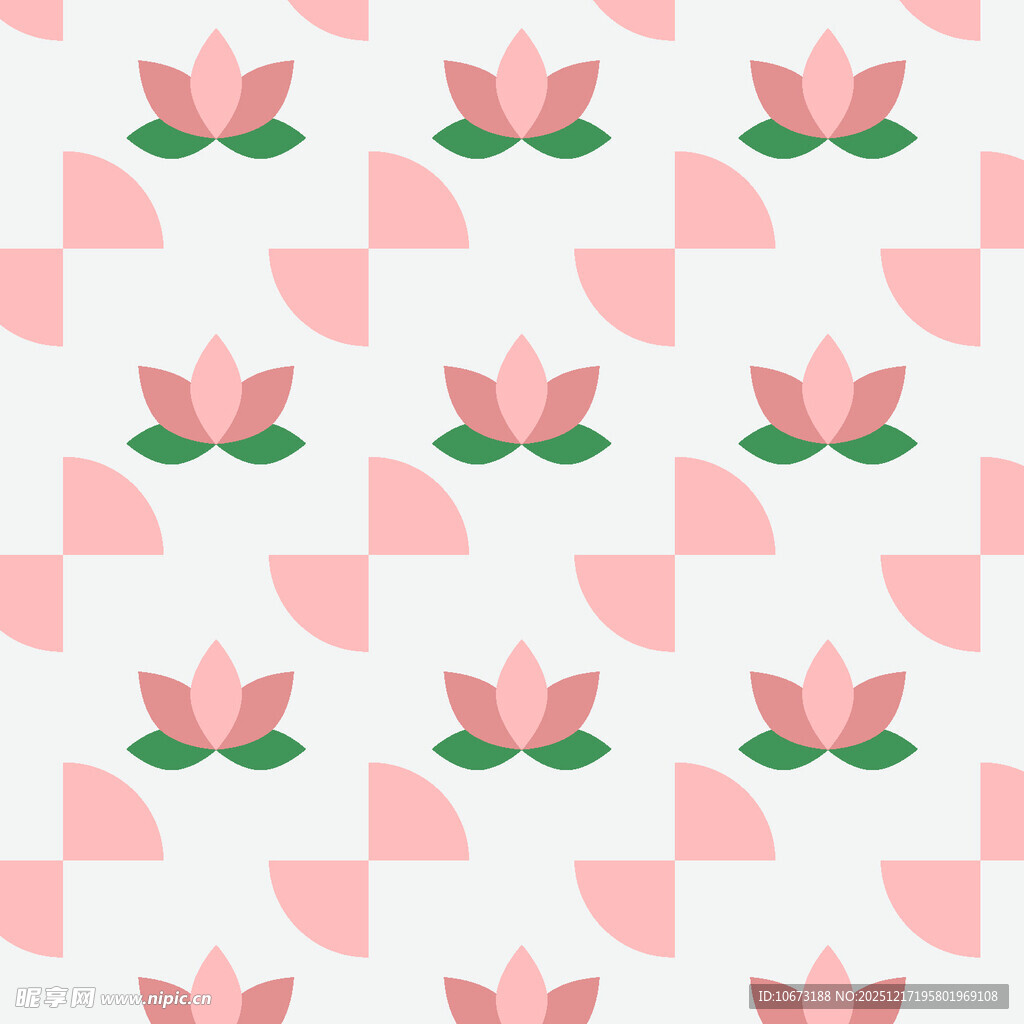 粉色莲花方格图案背景