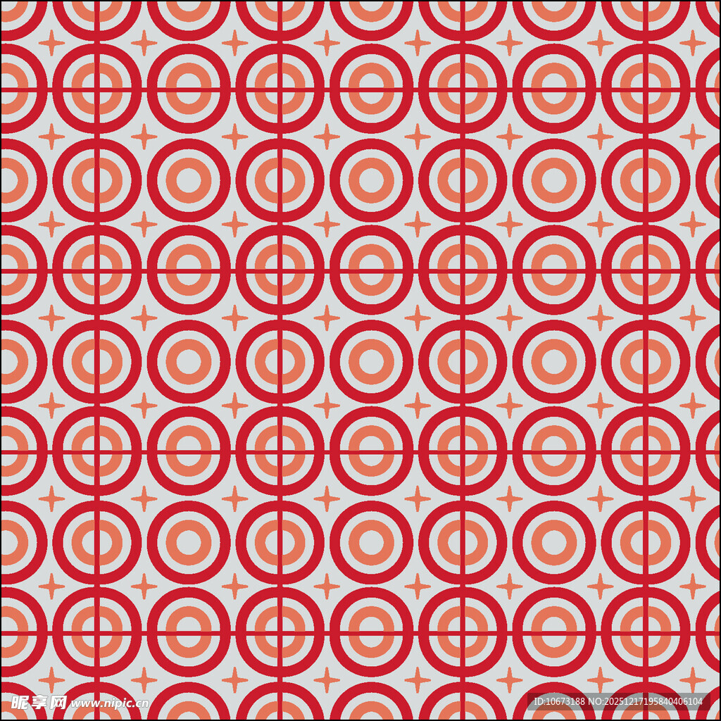 中式传统圆形花纹图案