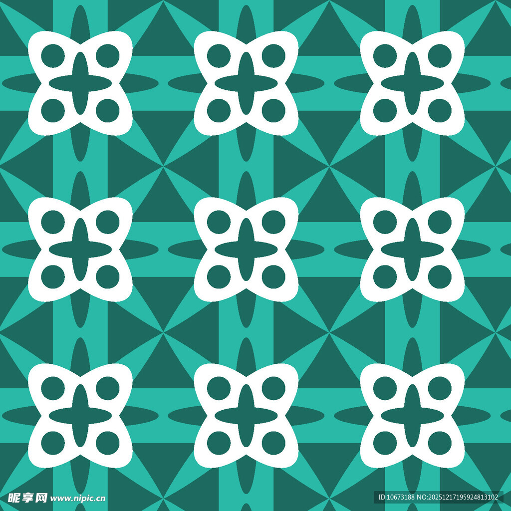 几何图案背景的白色装饰元素