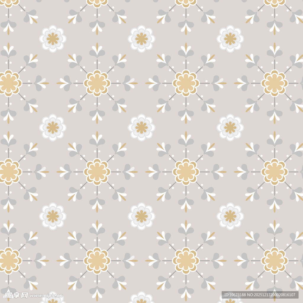 简约花卉几何图案背景