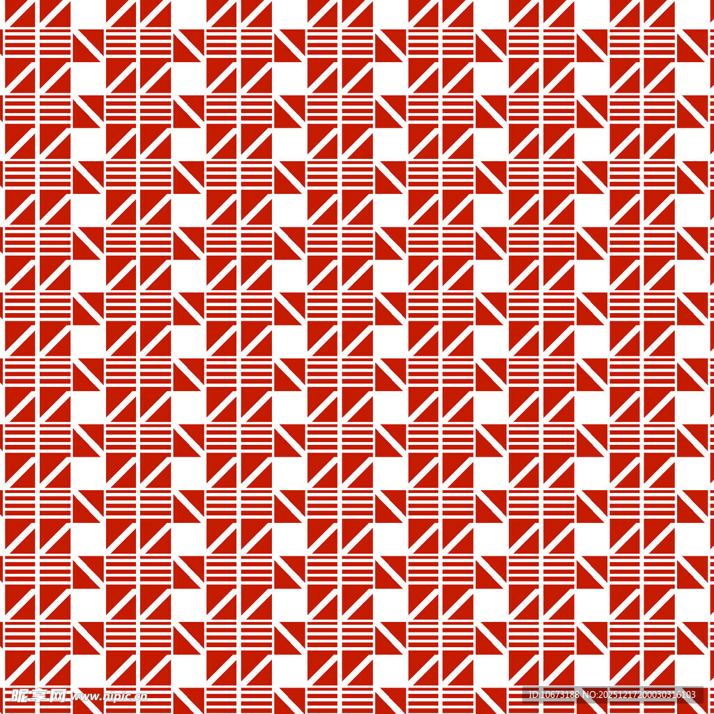 红白几何图案背景纹理