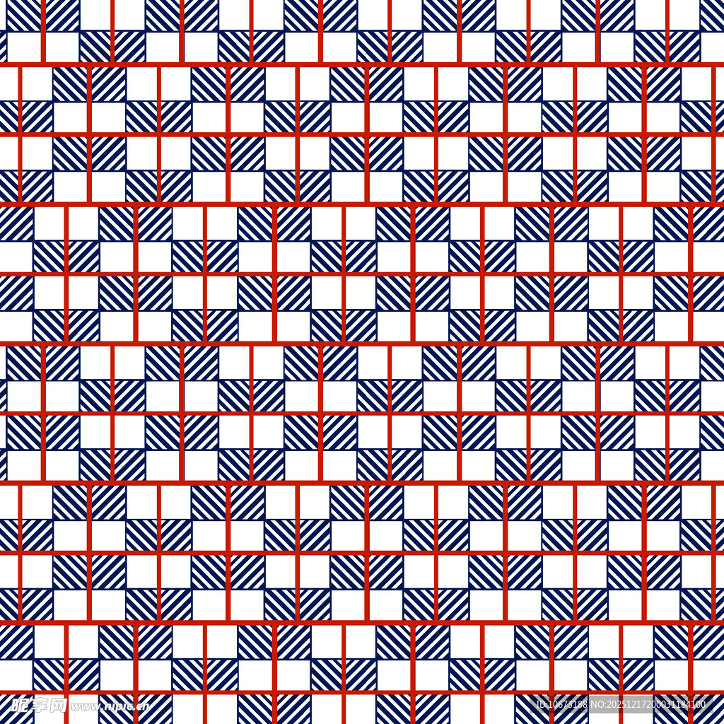 红蓝白几何图案编织纹理