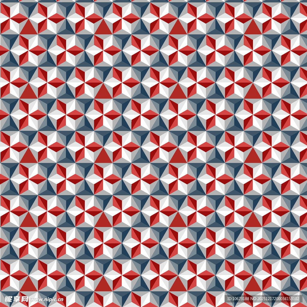 红蓝几何图案无缝背景