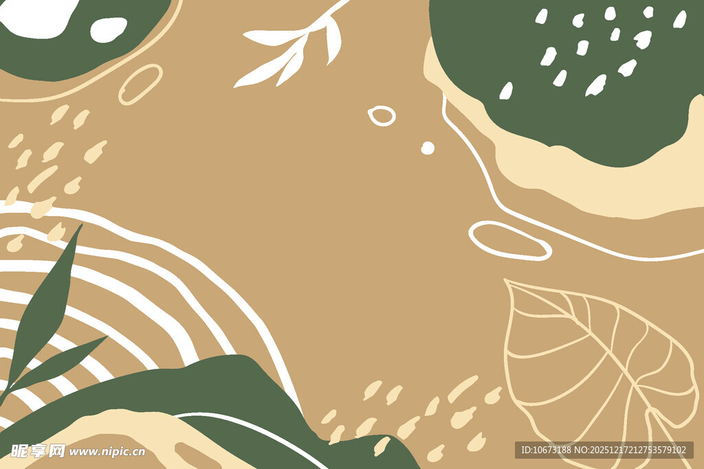 自然风植物图案背景设计