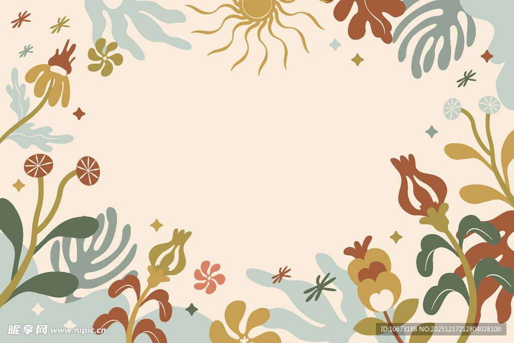 花卉边框背景图