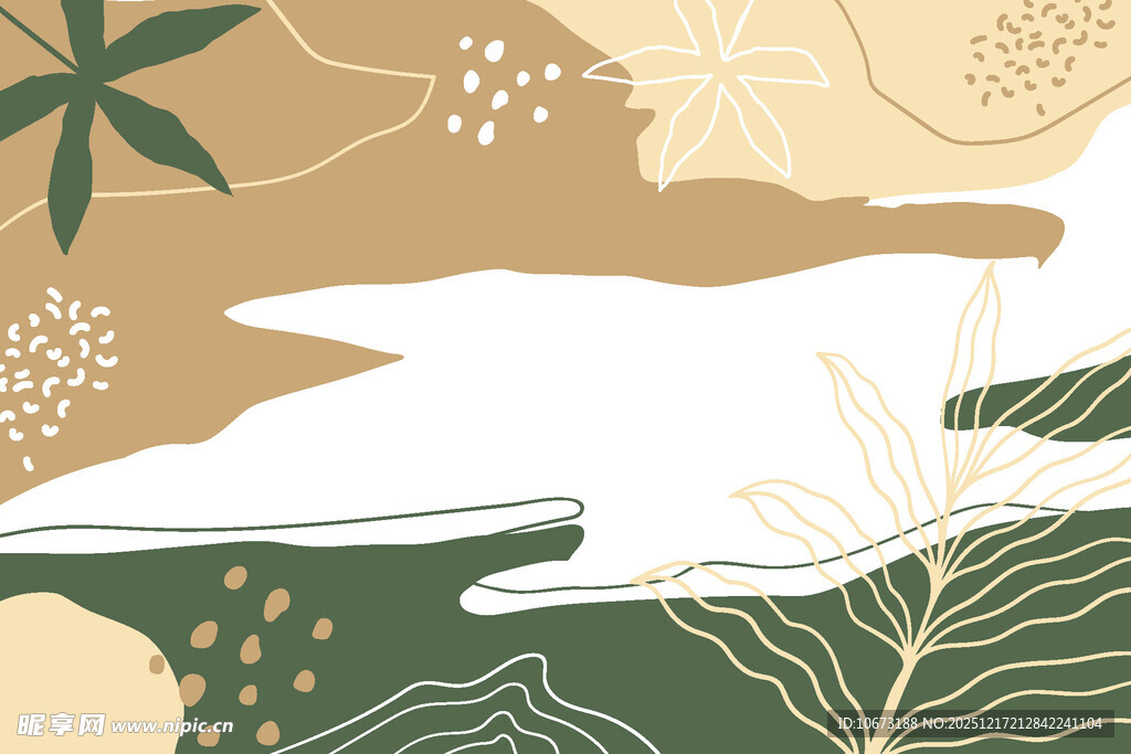 自然风景抽象插画