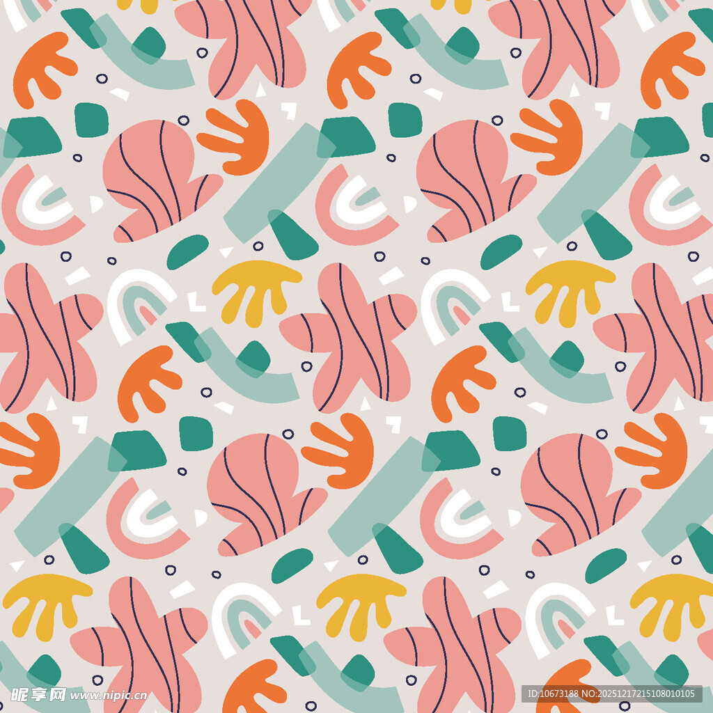 多彩仙人掌图案背景