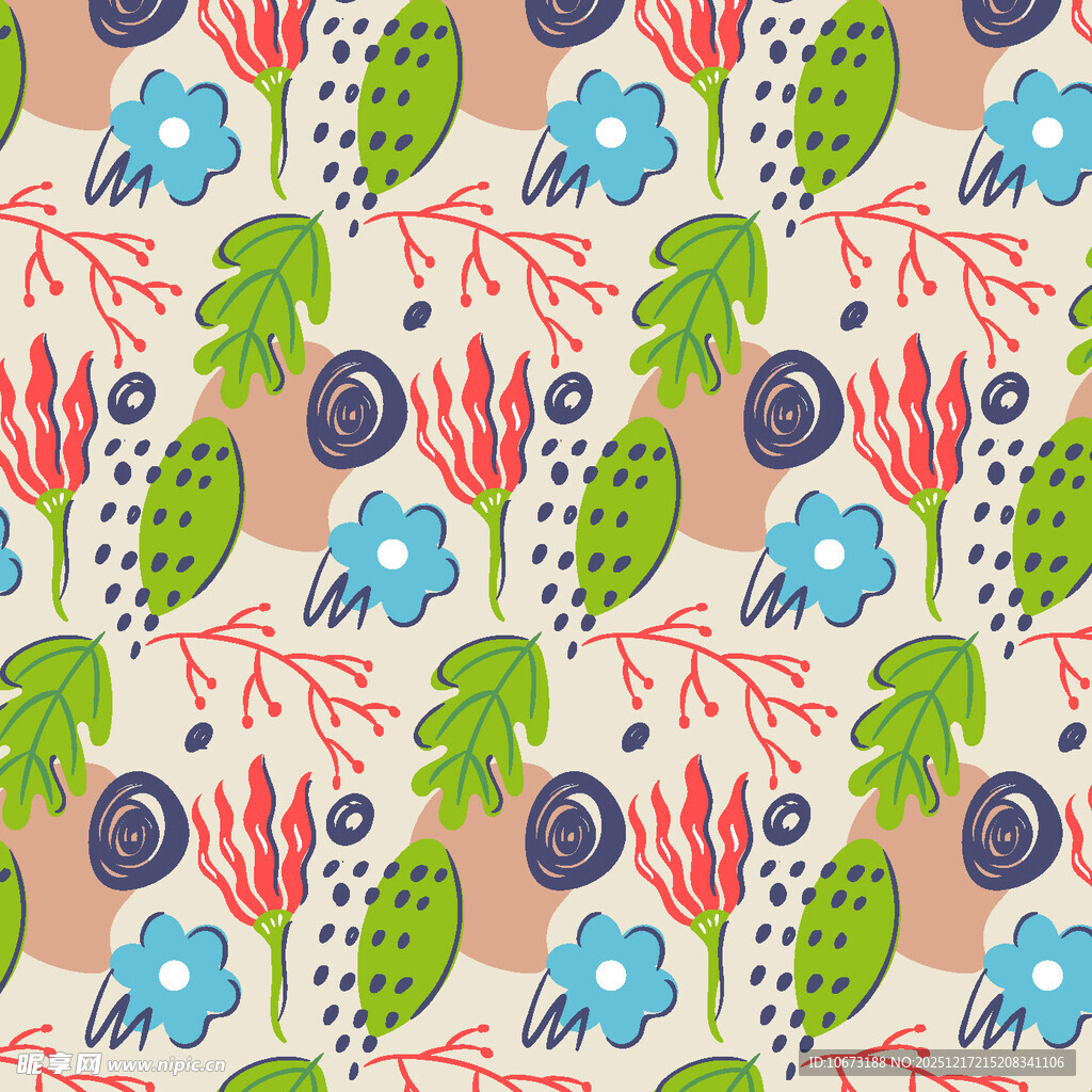 花卉植物图案背景纹理