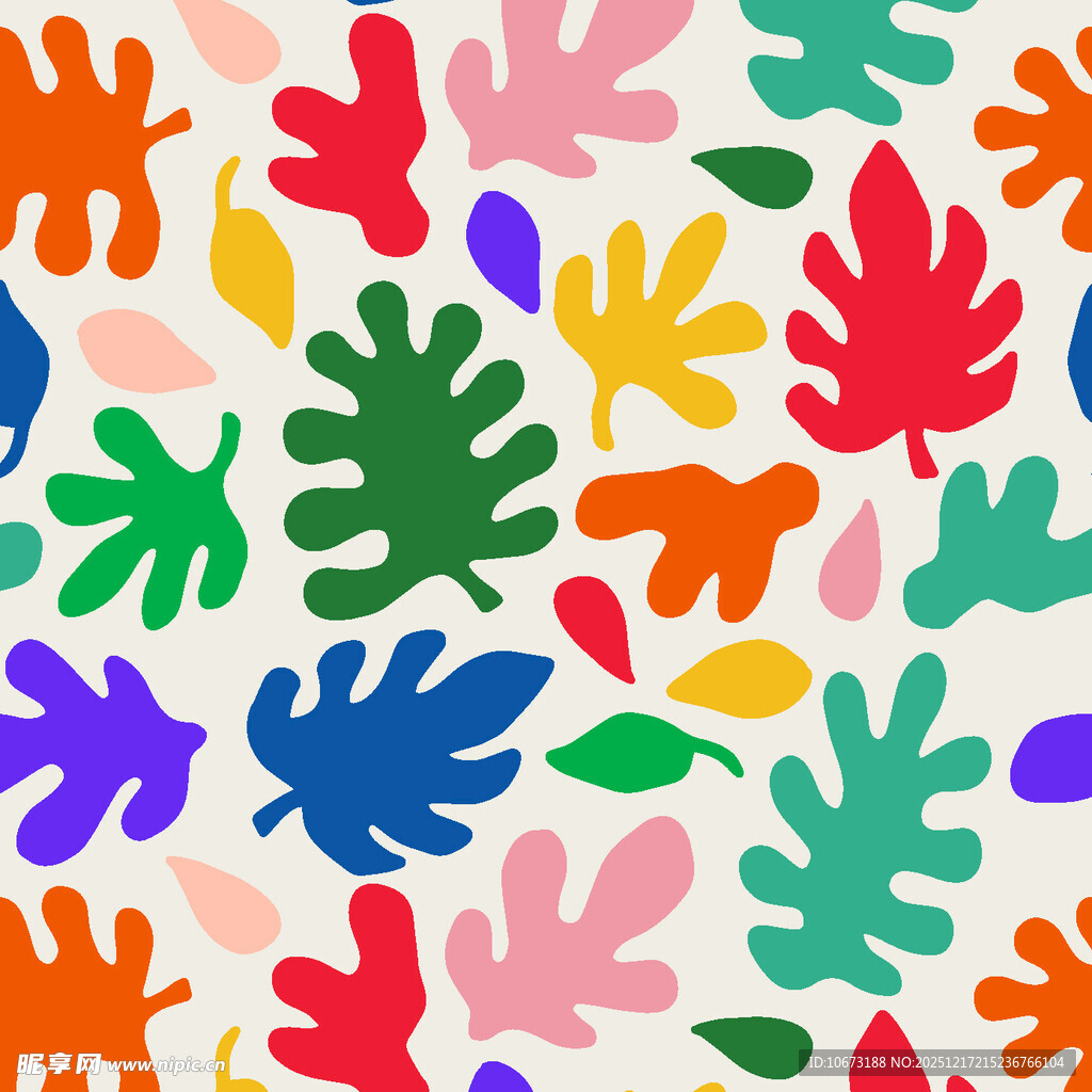 多彩树叶图案背景