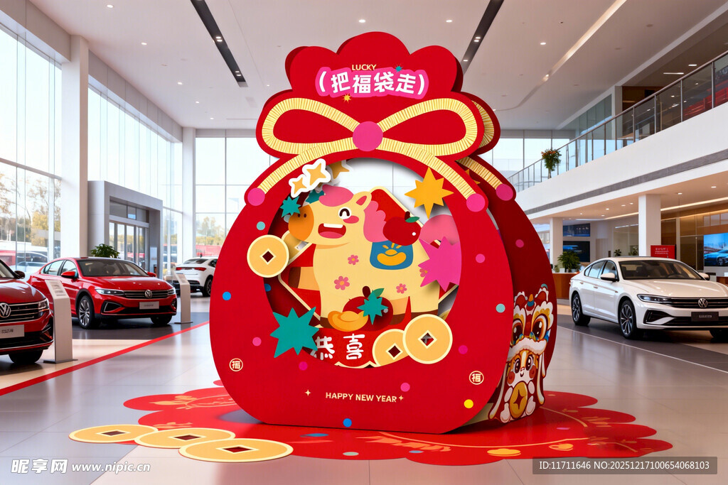 新年福袋造型美陈装饰