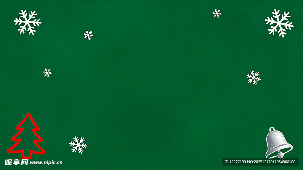 绿色圣诞背景装饰元素