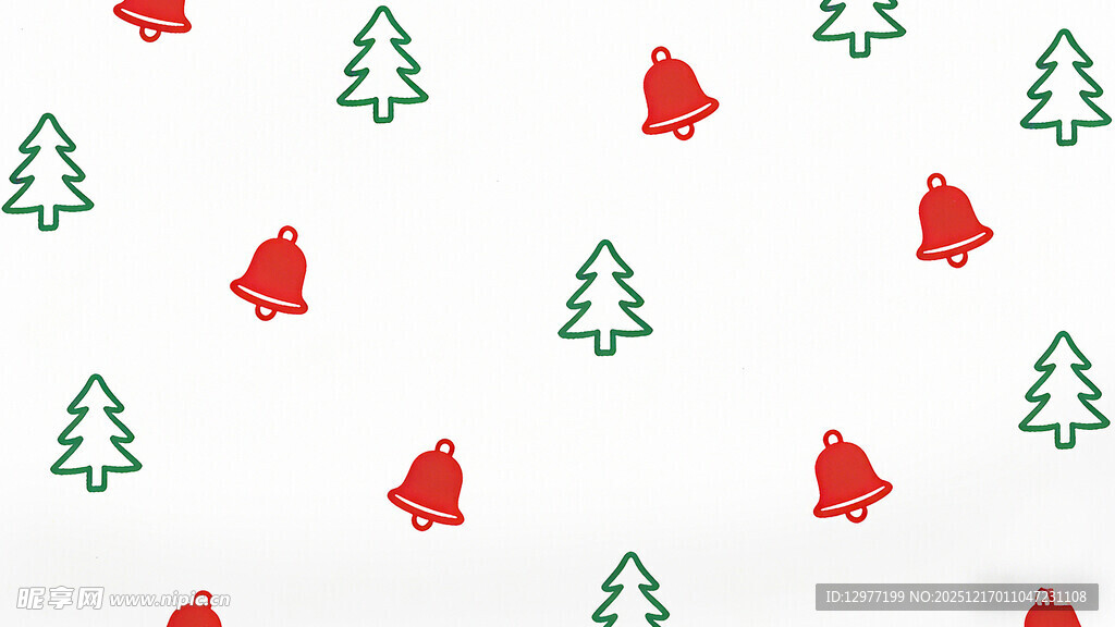 圣诞元素无缝图案背景