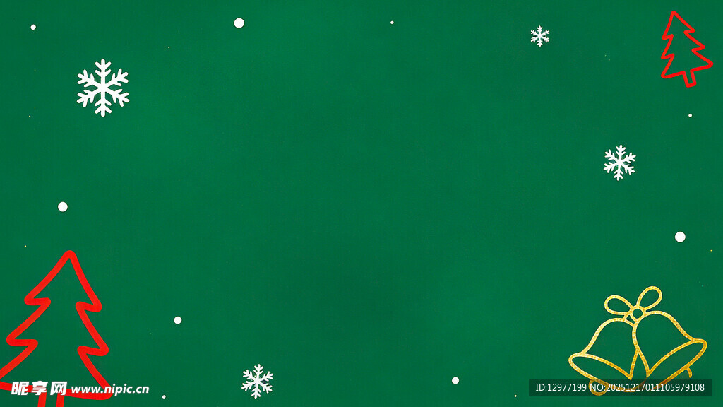绿色圣诞背景装饰元素