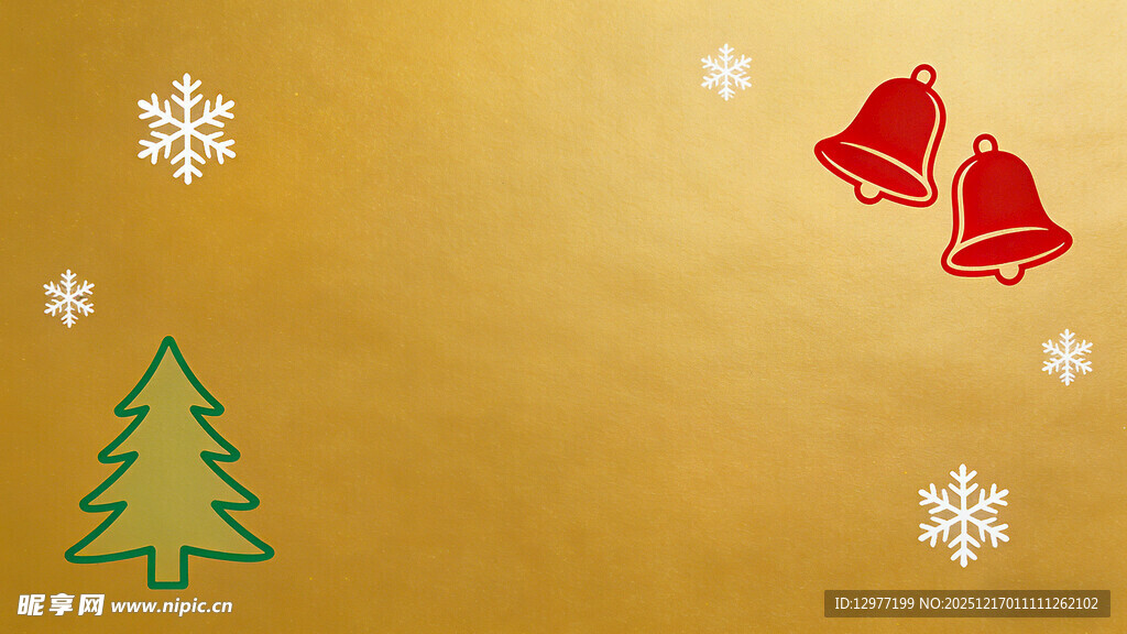金色圣诞背景装饰元素