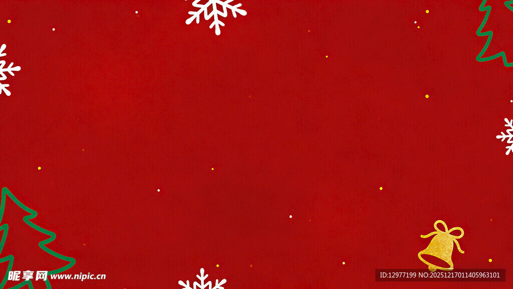 红色圣诞背景装饰图案