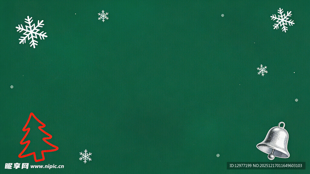 绿色圣诞背景装饰元素