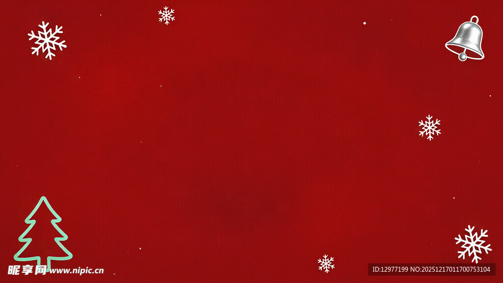 红色圣诞背景装饰图