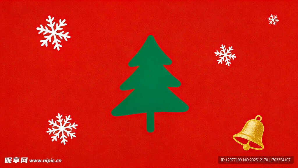 红色背景圣诞元素图案