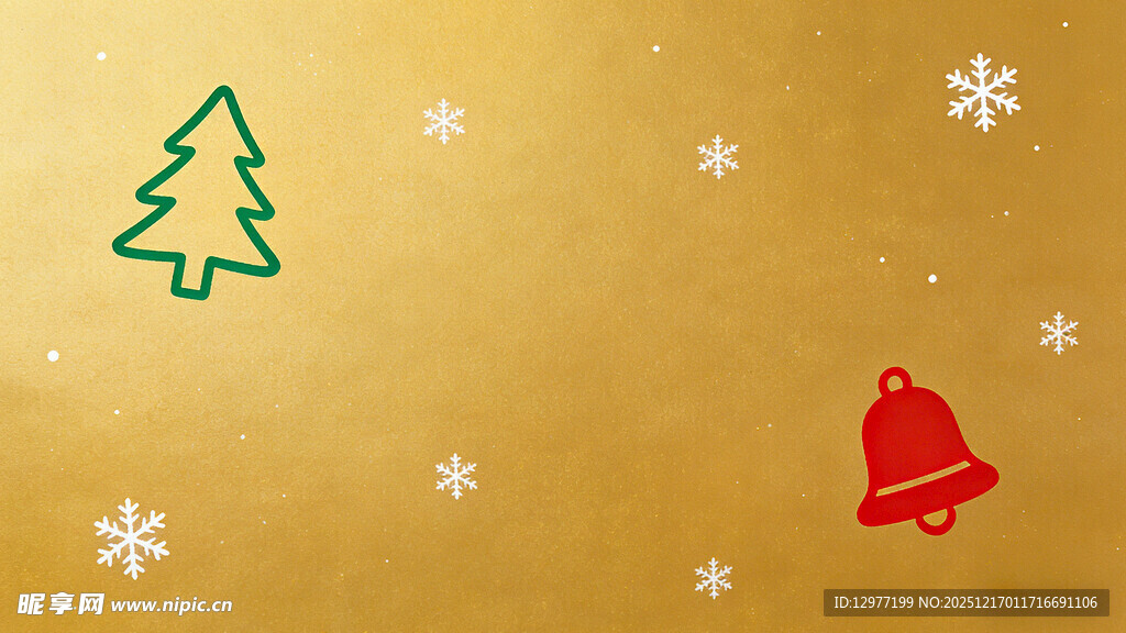 金色背景圣诞装饰元素