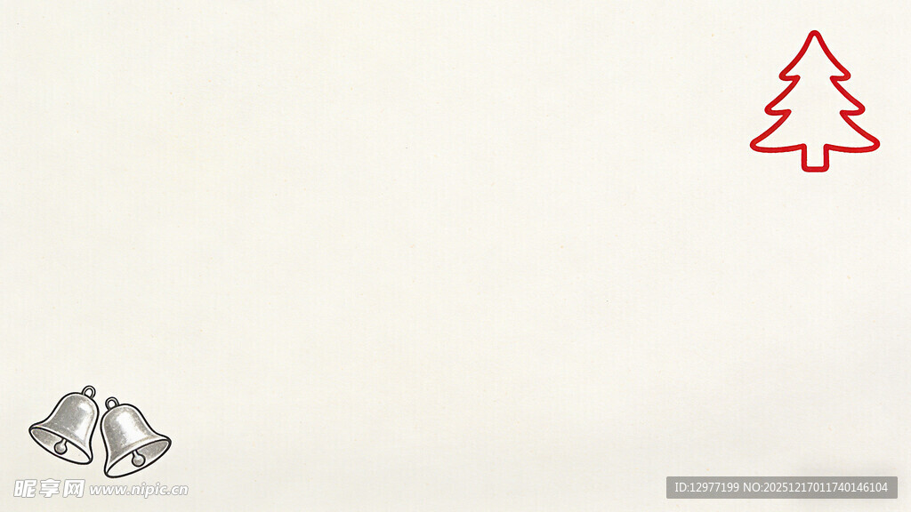 简约红色圣诞树图案设计