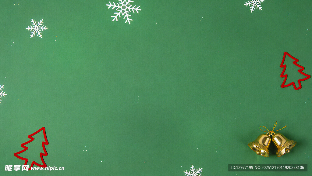 绿色圣诞背景小装饰