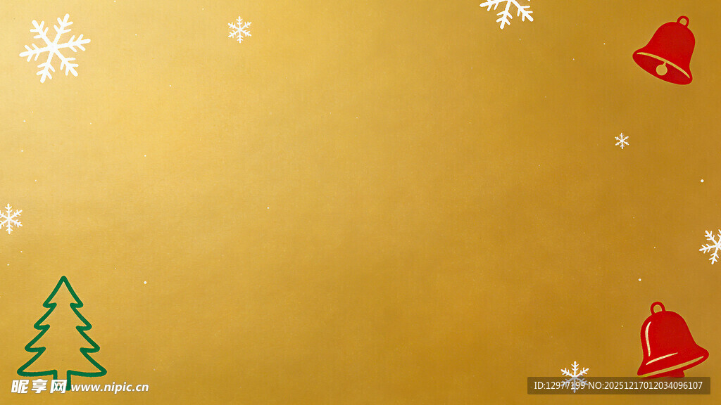 金色圣诞背景装饰元素