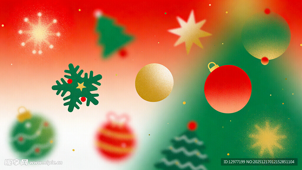 圣诞装饰元素背景图