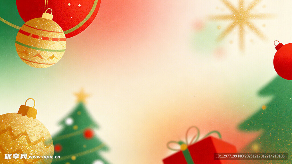 圣诞节日装饰温馨画面