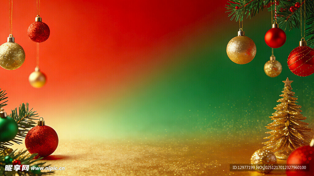 圣诞节日装饰背景图