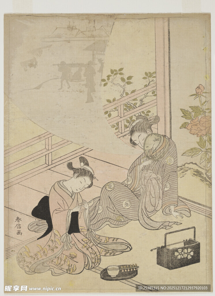 古代室内人物生活场景图