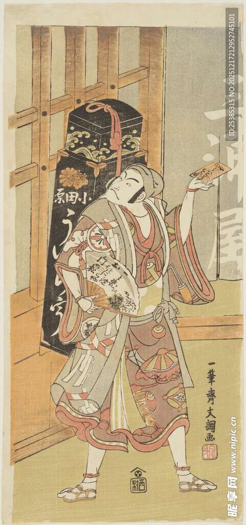 日本传统戏剧人物画面