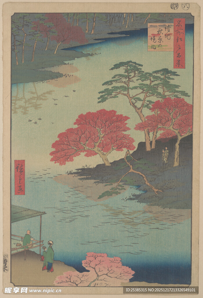 日式浮世绘风景画作