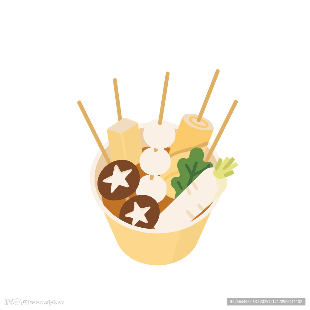 美味串串香插画