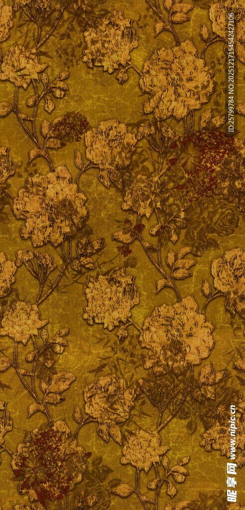 金黄斑驳树叶纹理背景