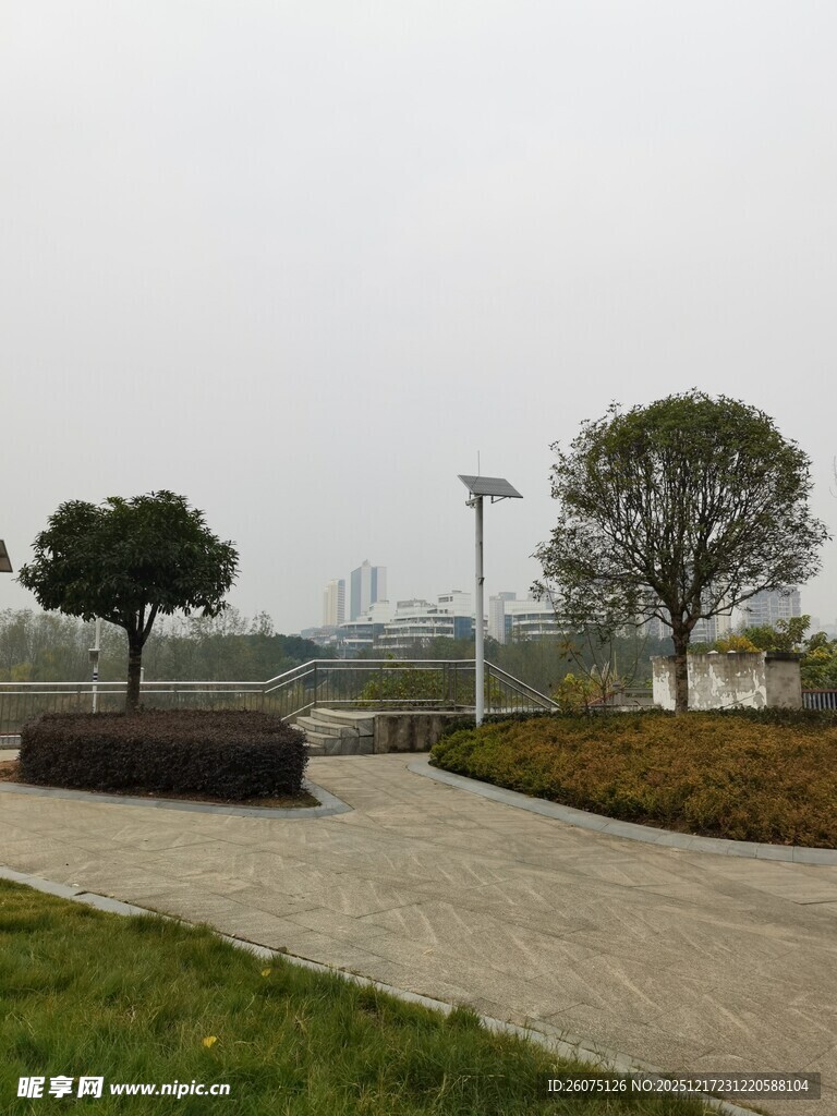 城市户外静谧绿化景观