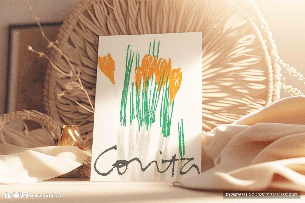 壁画相框海报样机图片