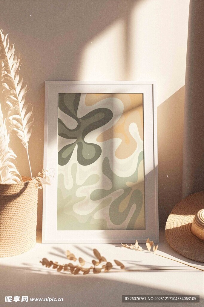 壁画相框海报样机图片