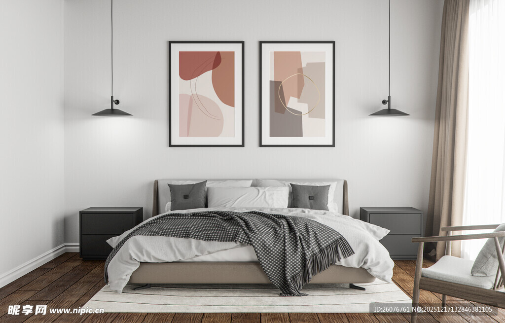 壁画相框海报样机图片