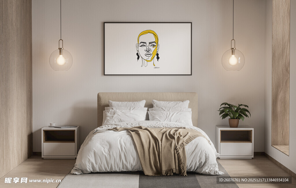 壁画相框海报样机图片