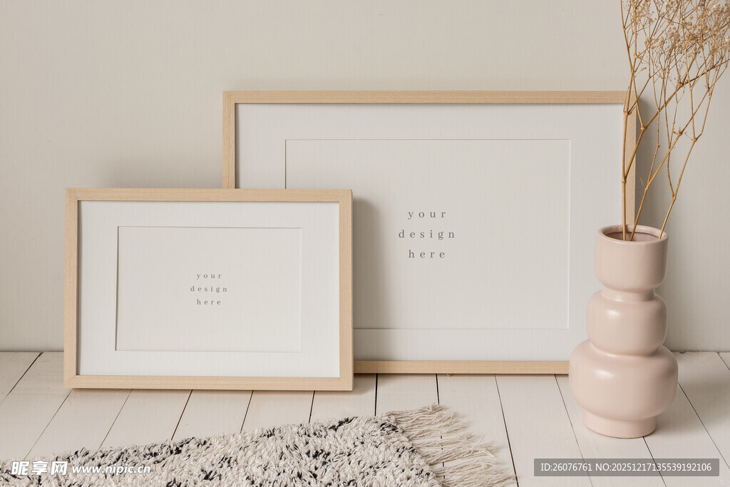 壁画相框海报样机图片