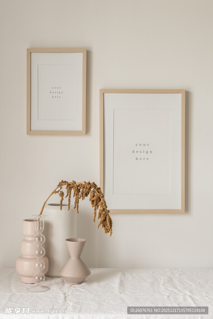 壁画相框海报样机图片