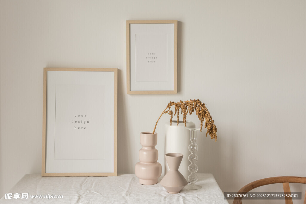 壁画相框海报样机图片