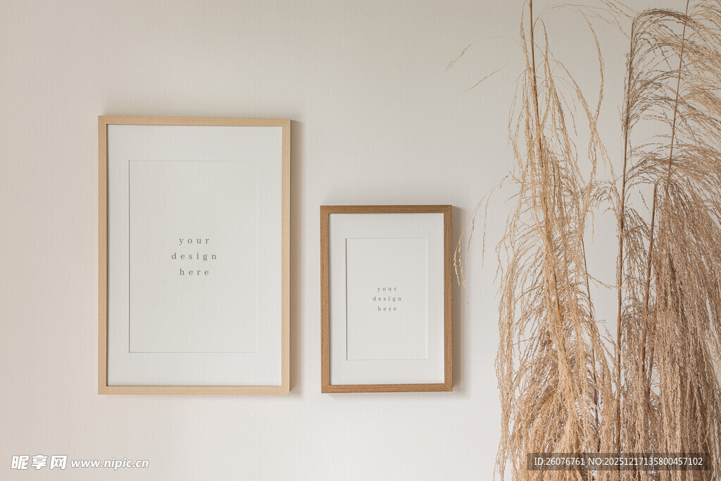 壁画相框海报样机图片