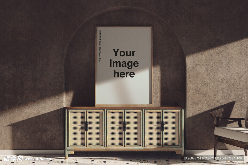 壁画相框海报样机图片